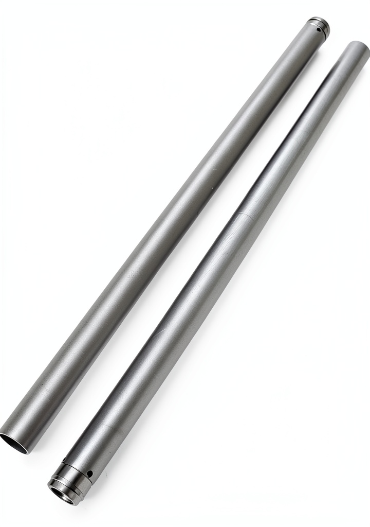 Installing URmotorparts Hard Chrome Fork Tubes for Motorcycle on a workbench