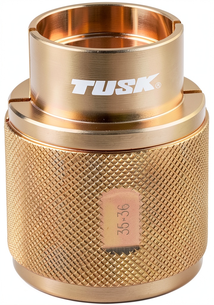 TUSK Fork Seal Driver being used on a motorcycle fork